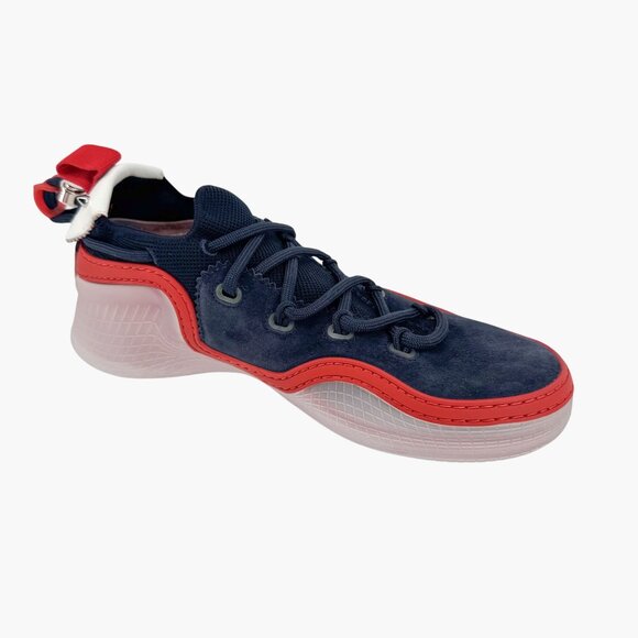 Christian Louboutin Arpoador Navy Drawstring Sneakers Size 39.5 US 9.5 Women's - Picture 13 of 16